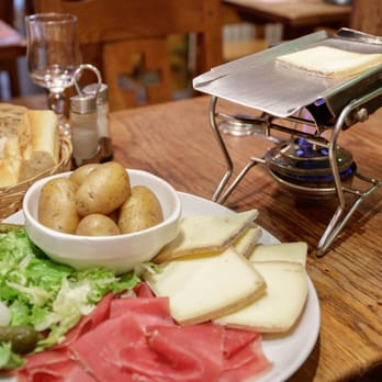 La Luge - La Raclette Grison (with smoked and dried beef) au Lait Cru 22.00 EUR - French Near Me - Paris, 75