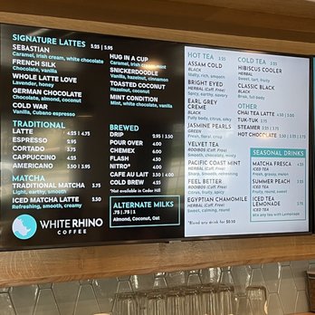 White Rhino Coffee - More than enough options to appease everyone!! - Coffee & Tea Near Me - Arlington, Texas White Rhino Coffee - More than enough options to appease everyone!! - Coffee & Tea Near Me - Arlington, Texas