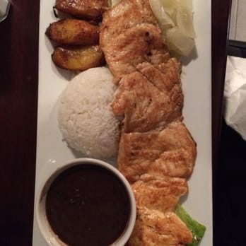La Perla - Grilled chicken with black bans and rice - Seafood Near Me - Weston, Florida La Perla - Grilled chicken with black bans and rice - Seafood Near Me - Weston, Florida