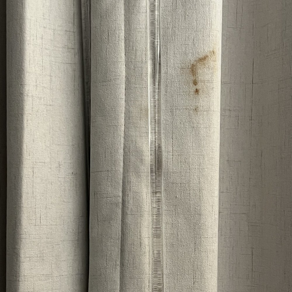 Blood stain on curtains Blood stain on curtains
