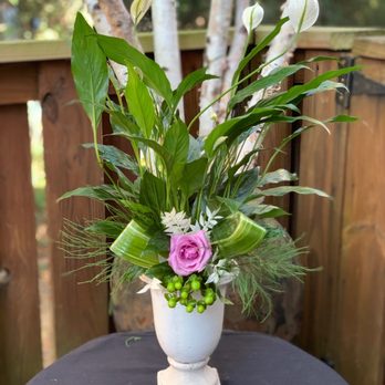 Bloom & Grow - Peace lily, Sympathy arrangement. - Florists Near Me - Vestavia Hills, Alabama