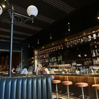 The Pressroom - View of gorgeous bar from our booth in Lounge - Cocktail Bars Near Me - San Jose, California