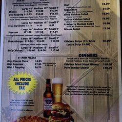 Pizza Parlor - Regular menu