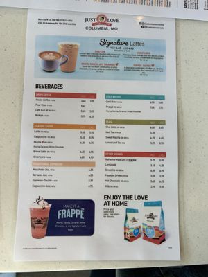 Menu photo 2 Just Love Coffee Cafe- Crossroads Columbia, MO