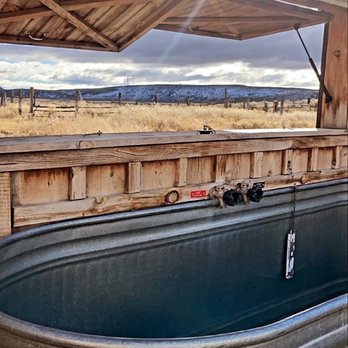 Crane Hot Springs - Soaking tub for running horse teepee - Resorts Near Me - Burns, Oregon