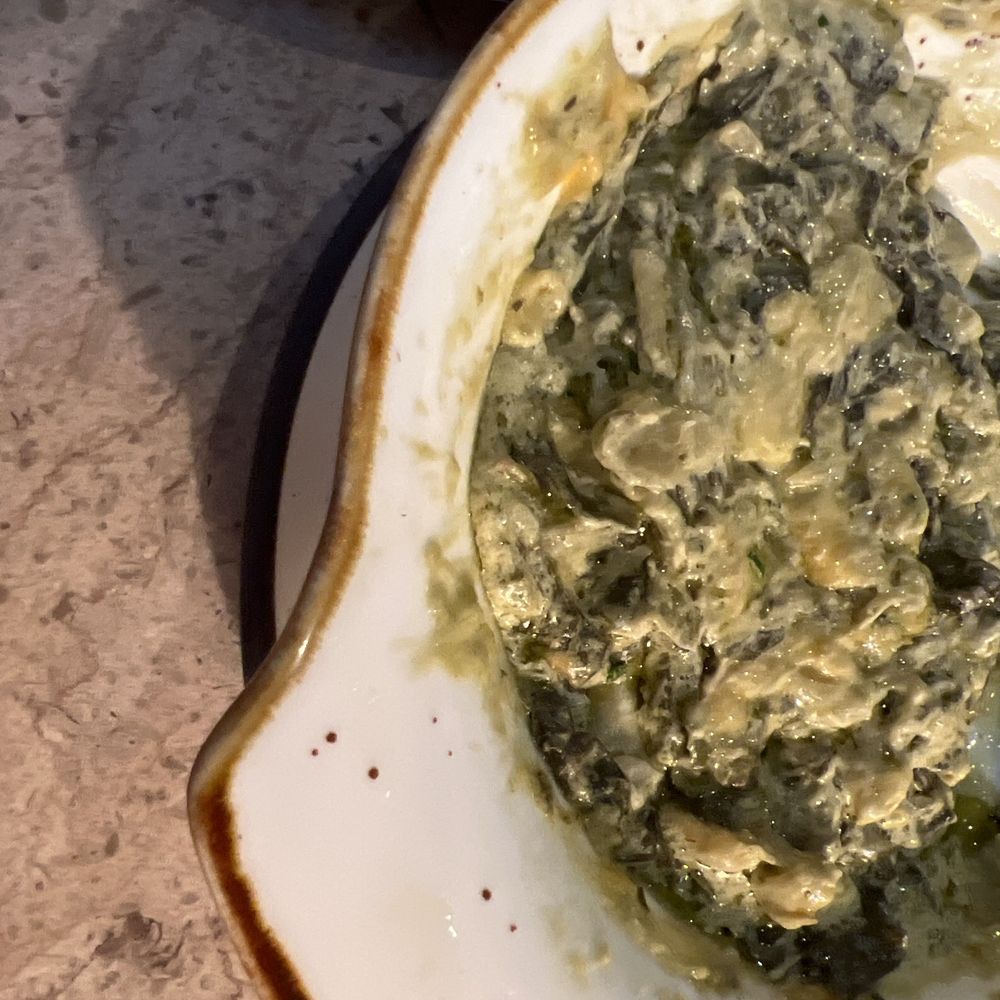 Spinach & Artichoke - Boursin, Fennel, Onion, Miso, and Butter Cream.  Delicious.