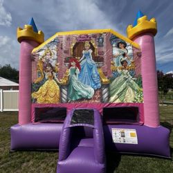 Lets Party - princess bounce house, tables and chairs