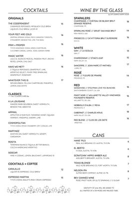 Menu photo 7 Codependent Cocktails + Coffee Austin, TX Menu photo 7 Codependent Cocktails + Coffee Austin, TX