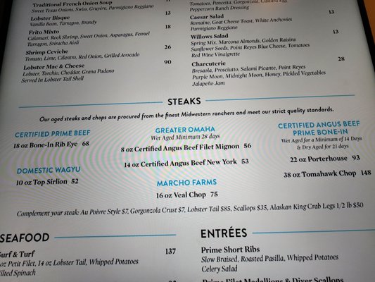 Menu photo 6 The Willows Santa Ynez, CA Menu photo 6 The Willows Santa Ynez, CA