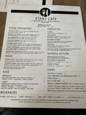 Menu photo 2 Stanz Cafe Grand Haven, MI