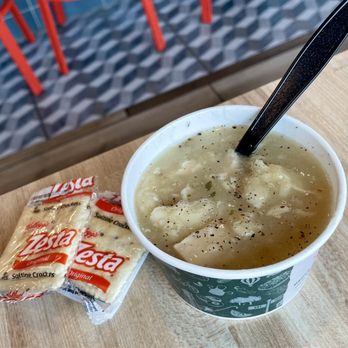 McAlister's Deli - Cup of chicken and dumpling soup. - Sandwiches Near Me - San Antonio, Texas McAlister's Deli - Cup of chicken and dumpling soup. - Sandwiches Near Me - San Antonio, Texas