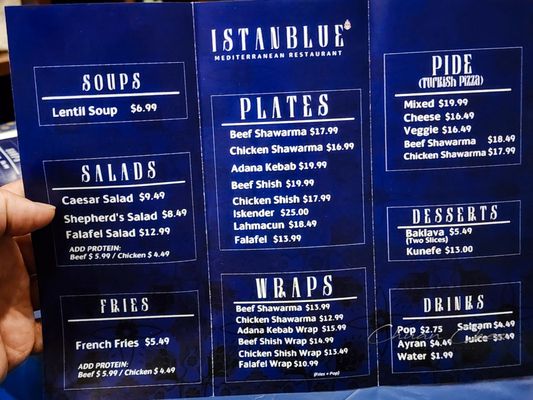 Menu photo 1 Istanblue Restaurant Toronto, ON Menu photo 1 Istanblue Restaurant Toronto, ON
