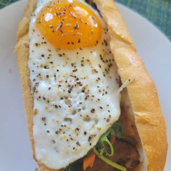 Saigon Deli - Pork banh mi (I added an egg on top at home) - Vietnamese Near Me - Tampa, Florida