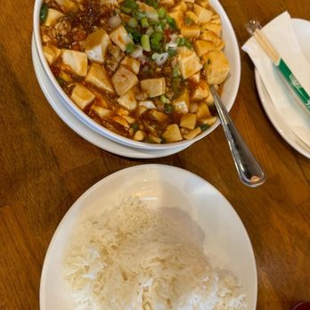 Hao Cafe - Mapo tofu lunch special comes with side of rice - Barbeque Near Me - Duarte, California