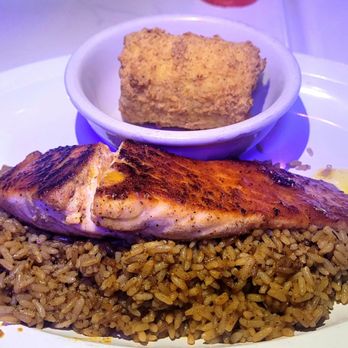 Phenomenal Seafood - Salmon with cajun rice and fried corn - Seafood Near Me - Austell, Georgia Phenomenal Seafood - Salmon with cajun rice and fried corn - Seafood Near Me - Austell, Georgia