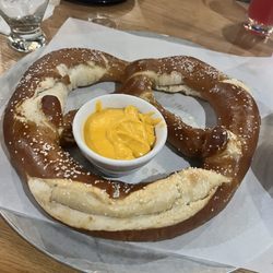 Splitz Family Grill - Behemoth Bavarian Pretzel. The size of a large pizza and SO delicious!