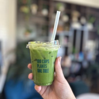 Evergreen Coffee - Iced Ibuki matcha tea with a splash of vanilla & oat milk. - Coffee & Tea Near Me - Henderson, Nevada Evergreen Coffee - Iced Ibuki matcha tea with a splash of vanilla & oat milk. - Coffee & Tea Near Me - Henderson, Nevada