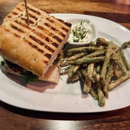 Chicken Panini with Asparagus Fries Chicken Panini with Asparagus Fries