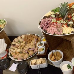 Premier Caterers - Vegetable display, antipasta display, and cocktail sandwiches