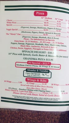 Menu photo 3 PJs Brick Oven Pizza - Spring Hill Spring Hill, FL Menu photo 3 PJs Brick Oven Pizza - Spring Hill Spring Hill, FL