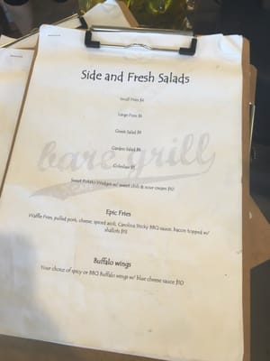 Menu photo 1 Bare Grill La Perouse, NSW Menu photo 1 Bare Grill La Perouse, NSW