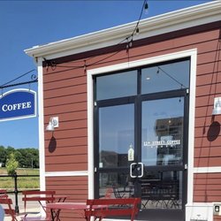 11th Street Coffee House - Front door. Great to grab coffee and sit outside. Or in field next to the shop.