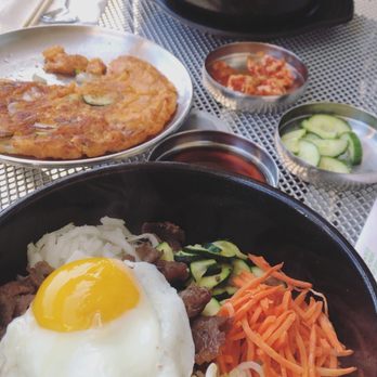 Bibimbowl - Hot Stone Bowl Kimchi Vegetable Pancake - Korean Near Me - Sunnyvale, California Bibimbowl - Hot Stone Bowl Kimchi Vegetable Pancake - Korean Near Me - Sunnyvale, California