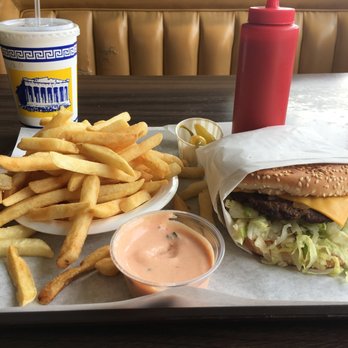 Douglas - Douglas Burger w/ Cheese & Fries (dine in) - Burgers Near Me - Whittier, California