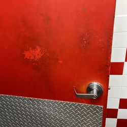 Five Guys - Nasty bathroom door