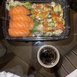 Salmon nigiri, TnT roll Salmon nigiri, TnT roll