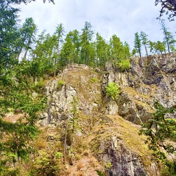 Granite Falls Fish Ladder - Mountain and trees view - Hiking Near Me - Granite Falls, Washington
