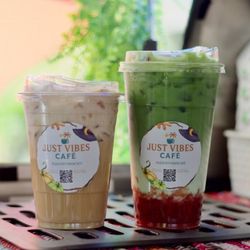 Just Vibes Cafe - Banana Latte & Strawberry Matcha