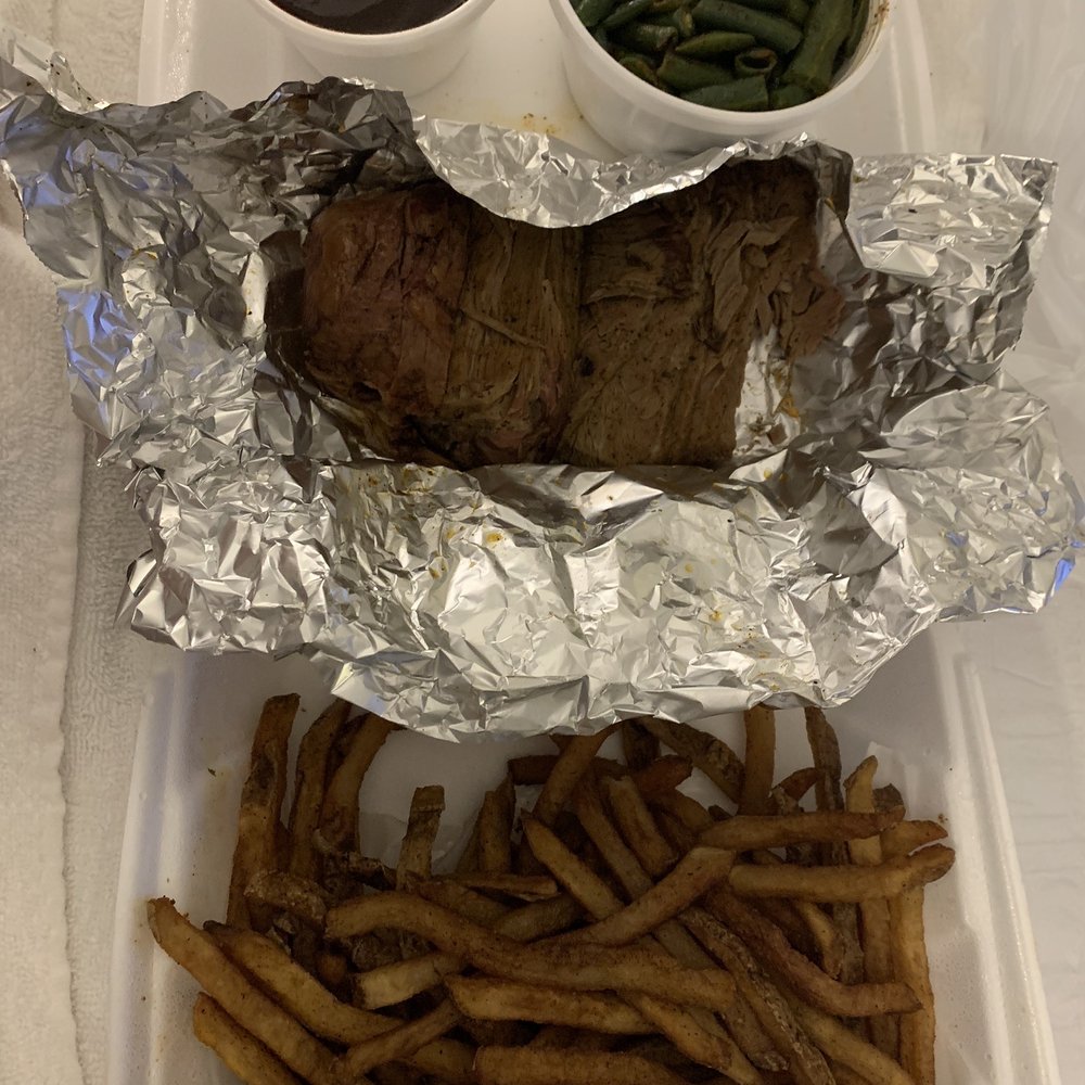 Grumpy Jake's BBQ - Brisket with Fries and Green Beans. - Barbeque Near Me - Pinetop-Lakeside, Arizona Grumpy Jake's BBQ - Brisket with Fries and Green Beans. - Barbeque Near Me - Pinetop-Lakeside, Arizona