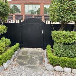 Nola Access Gate Systems - Pedestrian Walk Gate Smart Entry with Steel Privacy