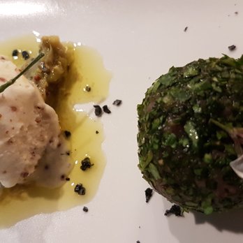 La Cava - TAPA ORIGINAL: Tartar de potro con rabanizas y helado de mostaza. - Restaurants Near Me - Zaragoza, Z La Cava - TAPA ORIGINAL: Tartar de potro con rabanizas y helado de mostaza. - Restaurants Near Me - Zaragoza, Z