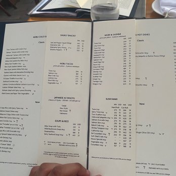 Nobu Restaurant - Menu - Japanese Near Me - Cabo San Lucas, BCS