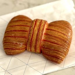 Cute Raspberry Bowtie Croissant