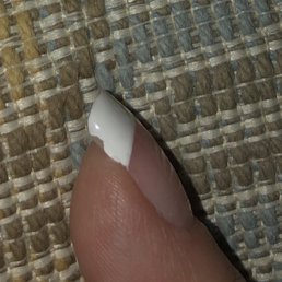 Chipped GEL manicure the day after salon service.