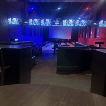 Times Square Grand Slam - This is the VIP bowling lanes. There is also a bar here but I did not partake because I am driving. - Cinema Near Me - Tyler, Texas Times Square Grand Slam - This is the VIP bowling lanes. There is also a bar here but I did not partake because I am driving. - Cinema Near Me - Tyler, Texas