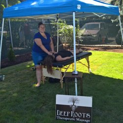 Deep Roots Therapeutic Massage - Volunteering at a pickle ball tournament!