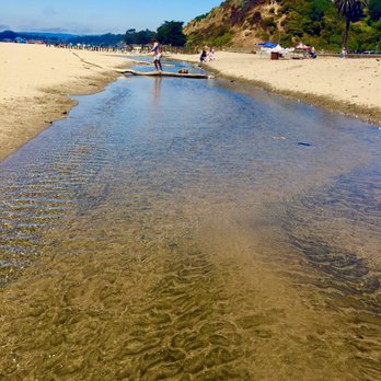 Rio Del Mar State Beach - Small stream going right through the beach. - Beaches Near Me - Aptos, California