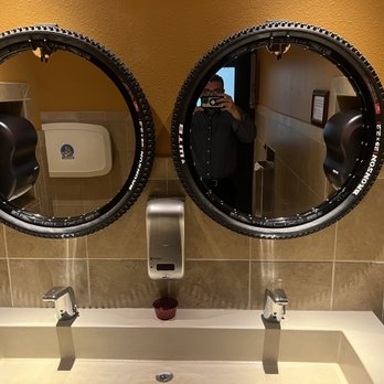 Pedals & Pints Brewing - Men's bathrooms mirrors. Cute! - Brewpubs Near Me - Thousand Oaks, California Pedals & Pints Brewing - Men's bathrooms mirrors. Cute! - Brewpubs Near Me - Thousand Oaks, California