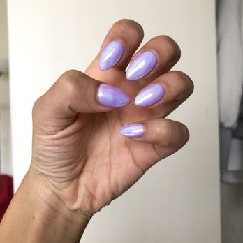 Jasmine Spa Nails - A light purple gel color w unicorn chrome done by Caitlin - Nail Salons Near Me - Pasadena, California Jasmine Spa Nails - A light purple gel color w unicorn chrome done by Caitlin - Nail Salons Near Me - Pasadena, California