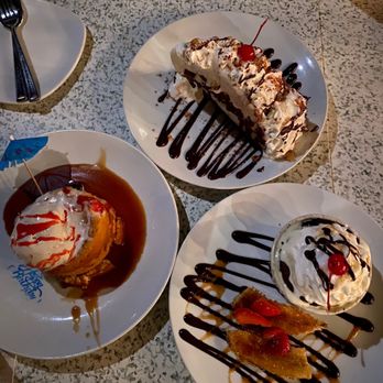C Level - Pineapple upside down cake, potted brownie subbed vanilla ice cream, and mudslide - New American Near Me - San Diego, California