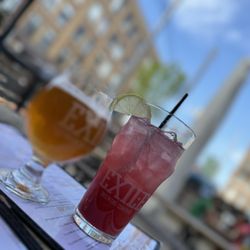 Exile Brewing Company - Shark IPA and a berry mojito.