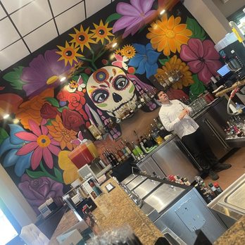 Pedro’s Tacos & Tequila Bar - art work/behind the bar - Mexican Near Me - Macon, Georgia