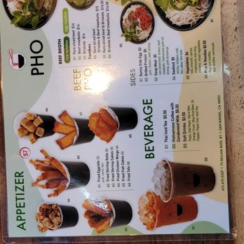 Pho - Menu side 1 - Vietnamese Near Me - San Rafael, California Pho - Menu side 1 - Vietnamese Near Me - San Rafael, California