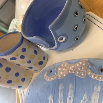 Color Me Mine - Ceramic holder for misc items, decorative bowl and wall plaque with handprints. - Paint-Your-Own Pottery Near Me - Allen, Texas Color Me Mine - Ceramic holder for misc items, decorative bowl and wall plaque with handprints. - Paint-Your-Own Pottery Near Me - Allen, Texas