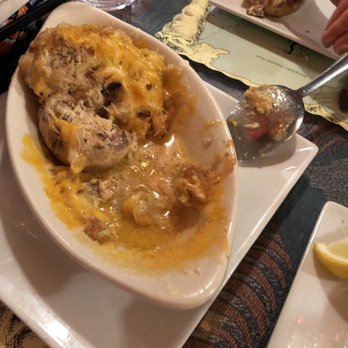 The Fish House - Mushroom stuffed crab - Seafood Near Me - Key Largo, Florida The Fish House - Mushroom stuffed crab - Seafood Near Me - Key Largo, Florida