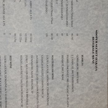 Sooper Secret Izakaya - Wine and sakè list - Izakaya Near Me - Honolulu, Hawaii Sooper Secret Izakaya - Wine and sakè list - Izakaya Near Me - Honolulu, Hawaii